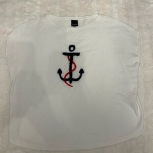 White Anchor Graphic Tee